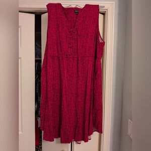 Torrid Pink and Black Chevron Dress